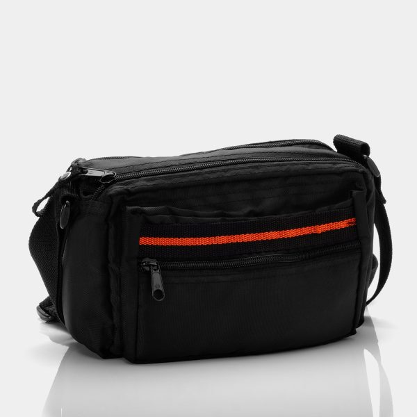 Black with Red Stripe Instant Camera Bag For Discount